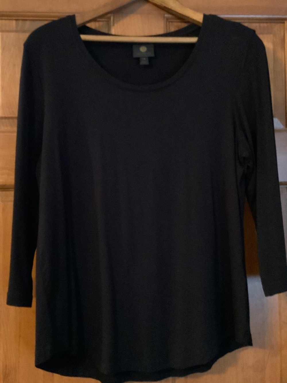 JM Collection 3/4 Sleeve Tunic, PM, Black